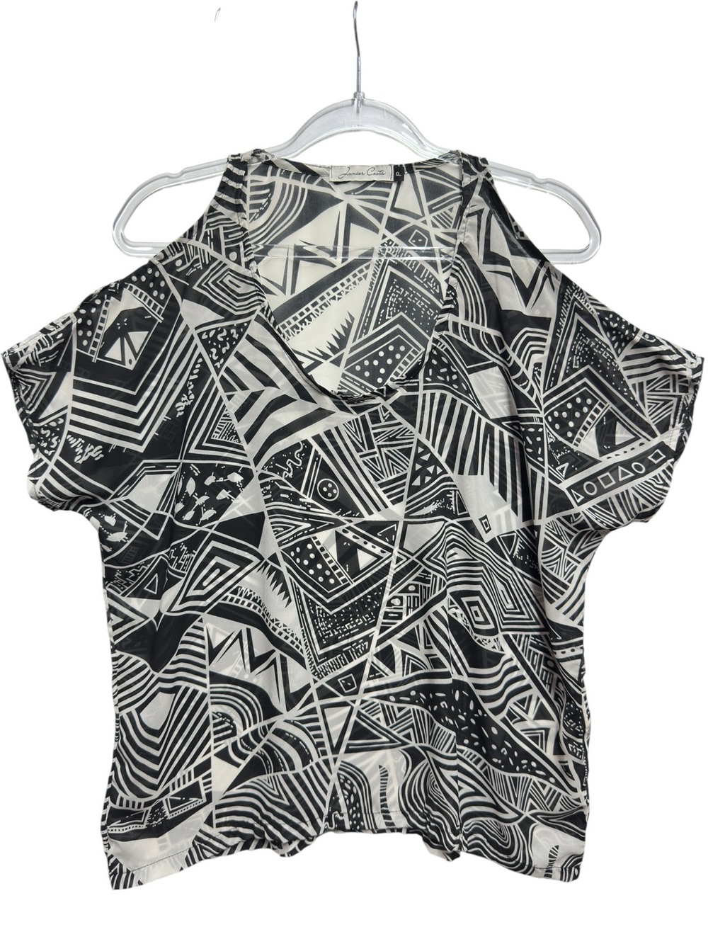 Silky Chiffon Sheer Knit Aztec Boho Geometric Gypsy Babydoll Tank Top Blouse